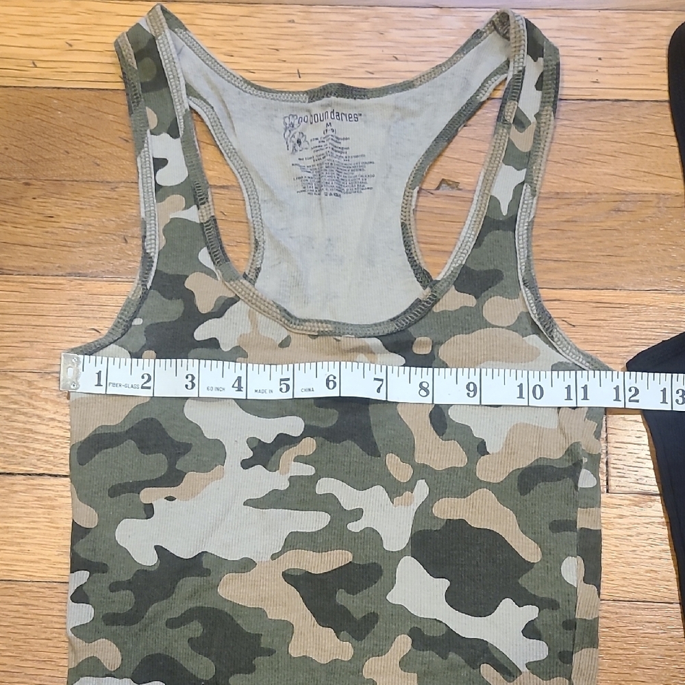 No Boundaries- Set Of 2 Camo And Black Racer Back Tanks - Picture 5 of 6